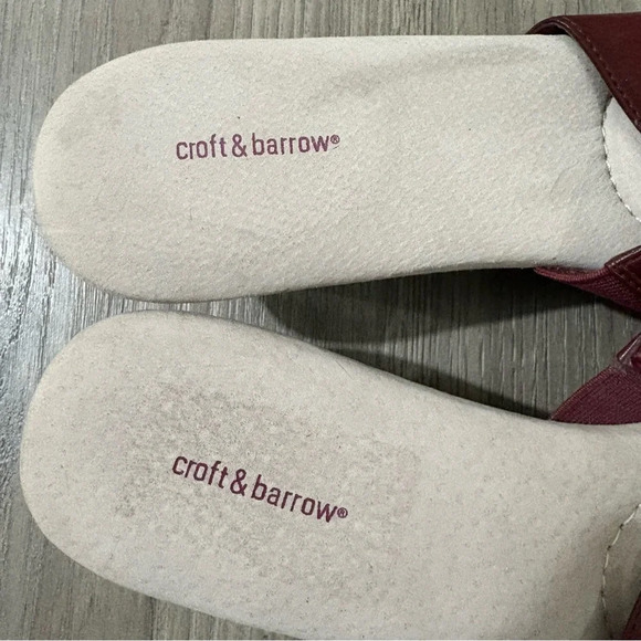 Croft & Barrow Women’s Size 8M Volume Red Slide Sandal Heeled Mule Cushioned - Picture 5 of 7